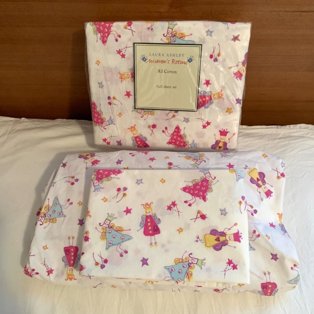 Laura Ashley FULL Size Princess Fairies Cotton Sheet Set